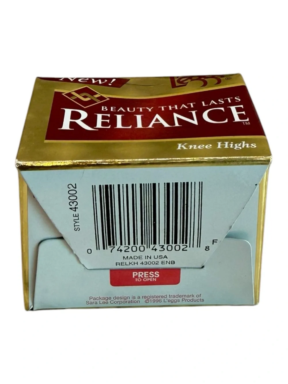VTG Leggs Reliance Womens Off Black Knee Highs 1 Pair OS 43002 NOS Open Box